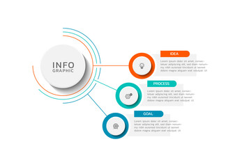 Obraz premium Steps infographics business colorful elements design