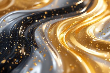 Cascading Liquid Gold and Silver