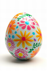 
Beautiful bright easter egg isolated on white background
