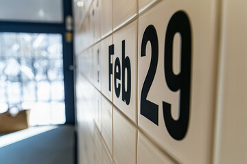 
inscription - February 29 on the calendar