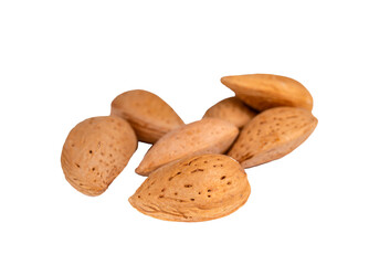 Almonds isolated on white background