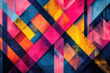 Fototapeta premium Vibrant Neon Geometric Patterns