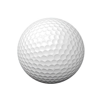 Golf ball on white background 