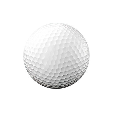 Golf ball on white background 