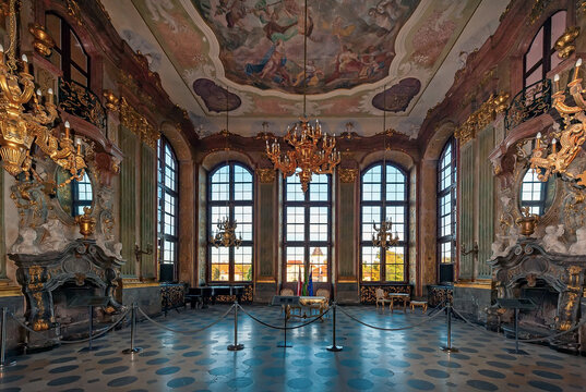 The Maximillian's Hall of Ksiaz Castle, the third-largest in Poland.