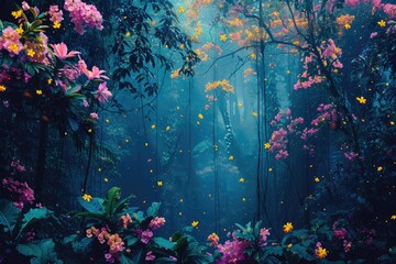 Fototapeta na wymiar Radiant Rainforest Canopy