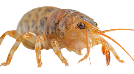Macro shot of a louse isolated on white or transparent background