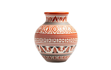 Unveiling the Rich Heritage of Inca Pottery in a Vase on White or PNG Transparent Background