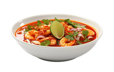 Exploring the Tangy Delight of Tom Yum Soup on White or PNG Transparent Background