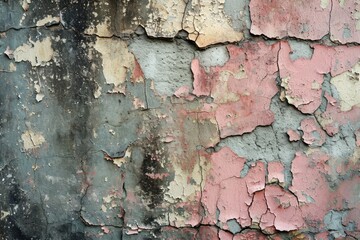 Obraz premium Echoes of the Past: Urban Decay on a Worn and Weathered Surface