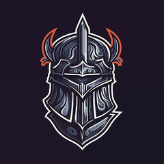 Ironclad Knight: Illustrative Logo of a Knight in Armor