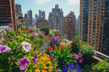 Enchanted Rooftop Garden Springtime, spring art