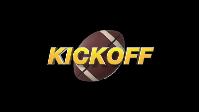 American Football Kickoff Text Loop On Alpha Loop