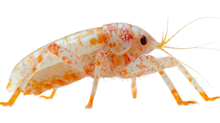 Macro shot of a louse isolated on white or transparent background