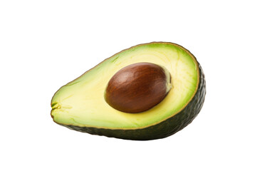 Reveling in the Creamy Splendor of Fresh Avocado on White or PNG Transparent Background