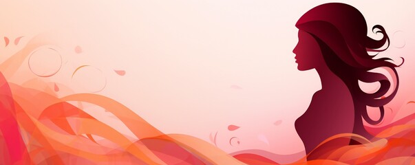 Abstract Woman's day celebration banner design Generative Ai