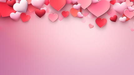 Romantic heart-shaped Valentine's Day background, symbolizing Valentine's Day, wedding, love