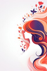 Abstract Woman's day celebration banner design Generative Ai