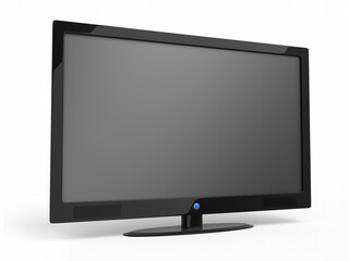 3d render lcd television (isolated on white and clipping path)