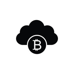 Bitcoin mining icon vector cryptocurrency icon