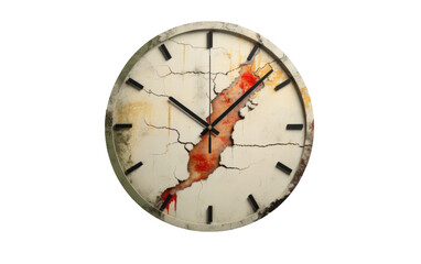 Adorning Walls with the Spirit of the Berlin Wall in a Clock on White or PNG Transparent Background