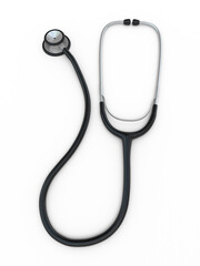 3d render Stethoscope render (isolated on white and clipping path)
