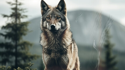 gray wolf canis lupus