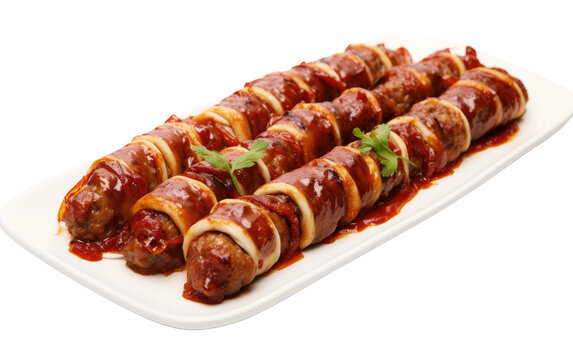 Exploring South African Tradition through the Boerewors Roll Experience on White or PNG Transparent Background