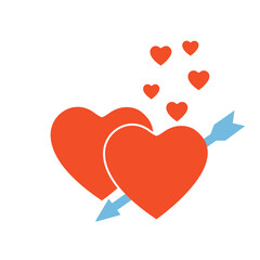 heart icon on a white background, vector illustration