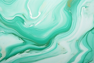 Fototapeta na wymiar .Abstract Green and White Liquid Oil Blend Background