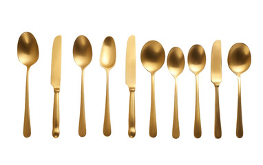 Brass Utensils Elegance Unveiled on White or PNG Transparent Background