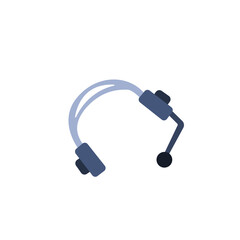 headphones icon on a white background, vector illustration