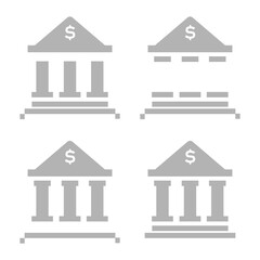 bank icon on a white background, vector illustration