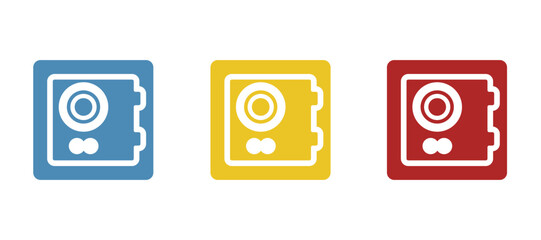 safe icon on a white background, vector illustration