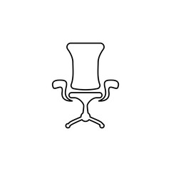 chair icon on a white background, vector illustration