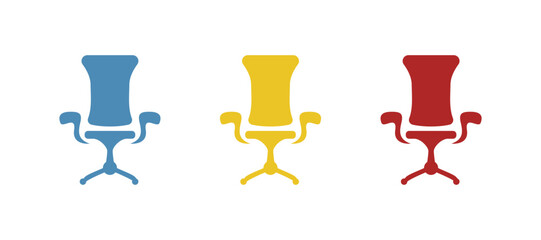 chair icon on a white background, vector illustration