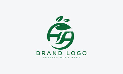 letter HA logo design vector template design for brand.