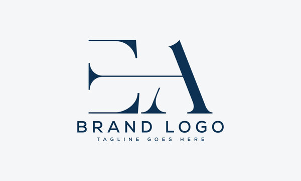 letter EA logo design vector template design for brand.