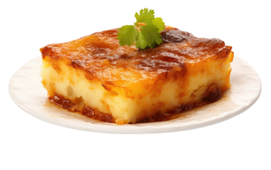 Bobotie Magic from Cape Malay on White or PNG Transparent Background