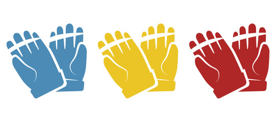 gloves icon on a white background, vector illustration