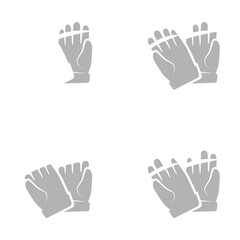 Fototapeta premium gloves icon on a white background, vector illustration