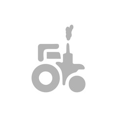 tractor icon on a white background, vector illustration