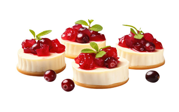 Elevate Gatherings with Cranberry Brie Bites on White or PNG Transparent Background