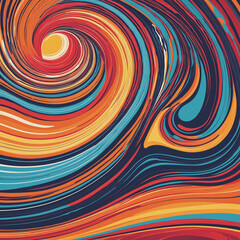 Fototapeta premium Fluid wave pattern design with linear stripes, transitioning from order to chaos. Abstract flow lines background resembling sound waves in music. Vector illustration of wavy shapes creating a dynamic 