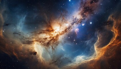 Stunning deep space background. Stars, galaxies and nebulas.