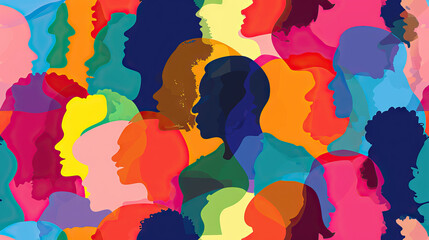 Portrait of Diversity: A Vector Background with a Group of Diverse Human Faces, Celebrating Diversity and Inclusion, Perfect for Cultural Awareness