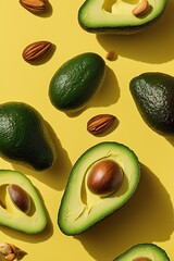 Avocado Abundance: Vibrant Pattern Design