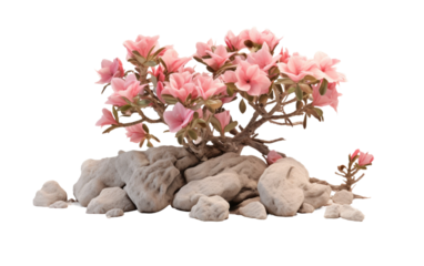 The Enchanting Allure of a Desert Rose Formation on White or PNG Transparent Background