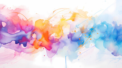 abstract watercolor background with white background