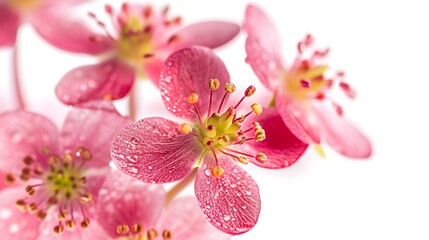 close up illustration of a beautiful saxifrage flowers